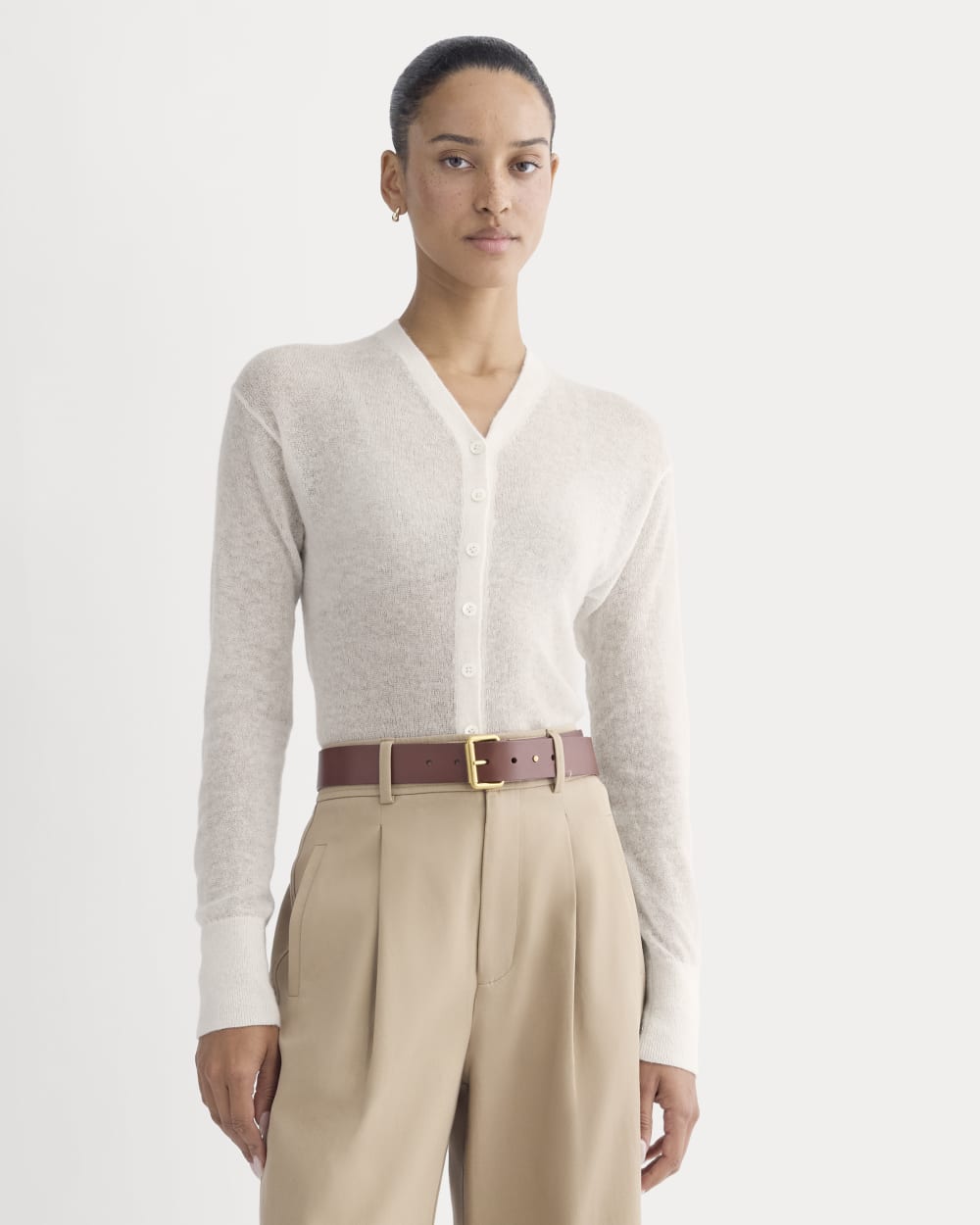 The Air Alpaca ? High V Cardigan | Birch