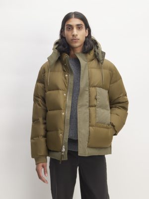 The ReNew Short Puffer | Kalamata / Beech