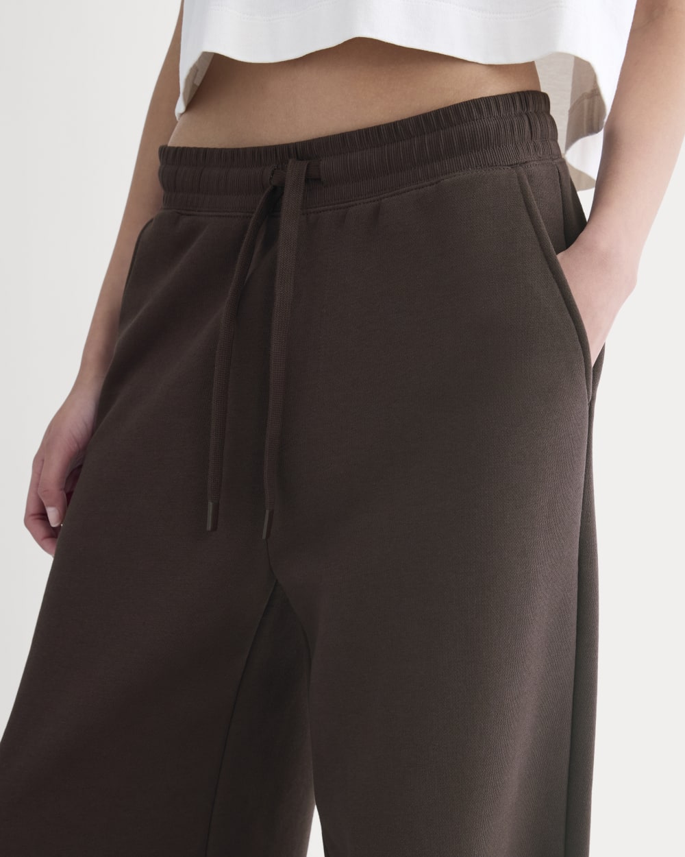 Luxe Fleece Wide-Leg Sweatpant | Dark Chocolate - Image 4
