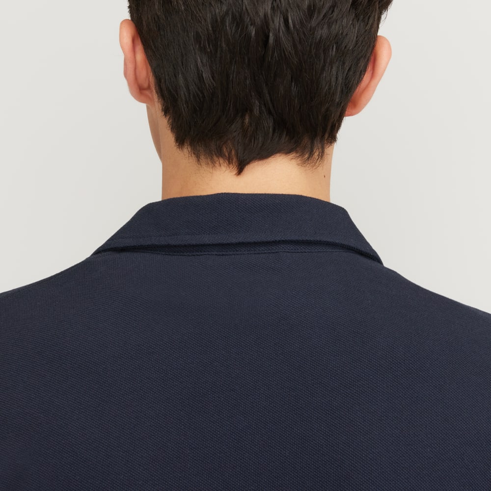 The Pique Short-Sleeve Shirt | Deep Navy - Image 5