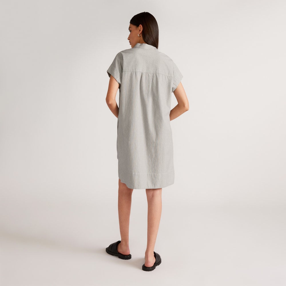 The Easy Workwear Dress | Canvas Tan / Navy - Image 3