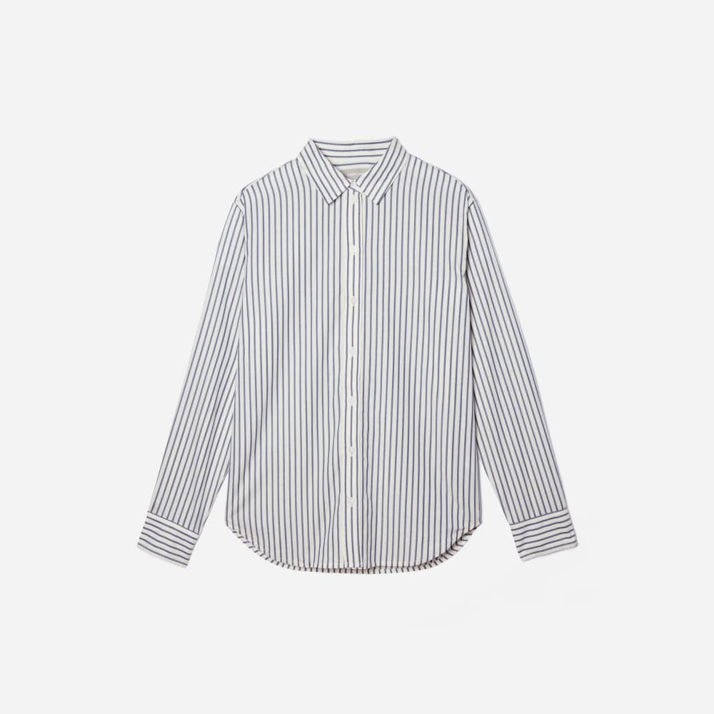 The Must-Have Shirt in Silky Cotton | Deep Blue / Canvas