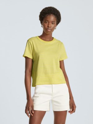 The Box-Cut Tee in Essential Cotton | Acacia / Tan | No Pocket