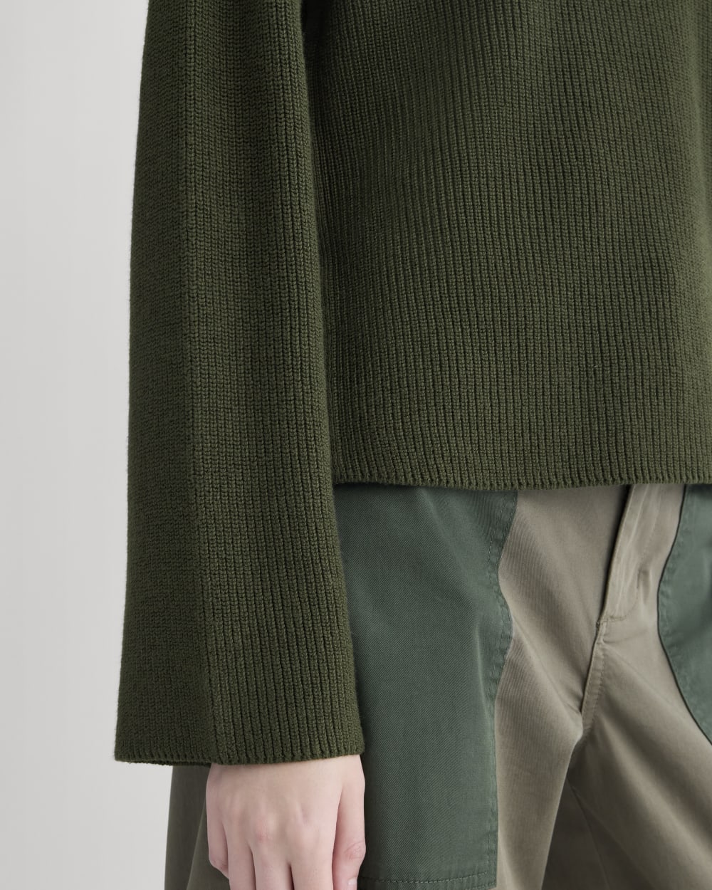 The Boatneck Top in Everyday Cotton | Dark Green - Image 4