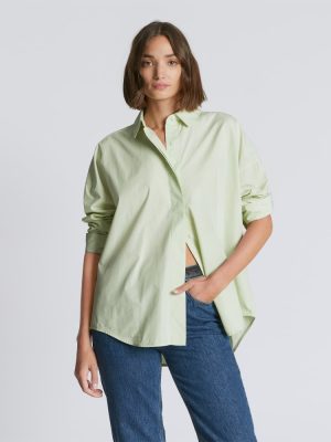 The Oversized Poplin Shirt | Seafoam Green