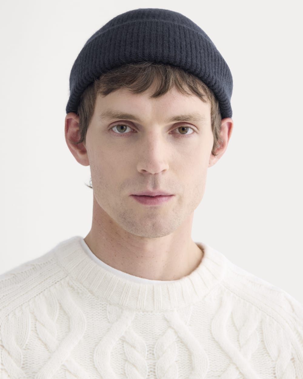 Cashmere Docker Beanie | Navy - Image 2