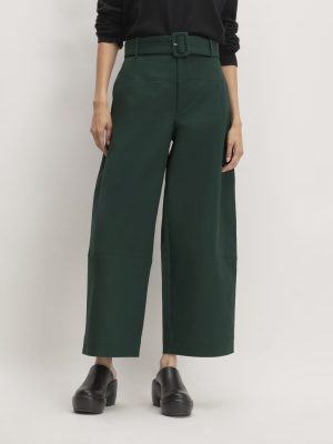 The Structured Cotton Belted Pant | Scarab