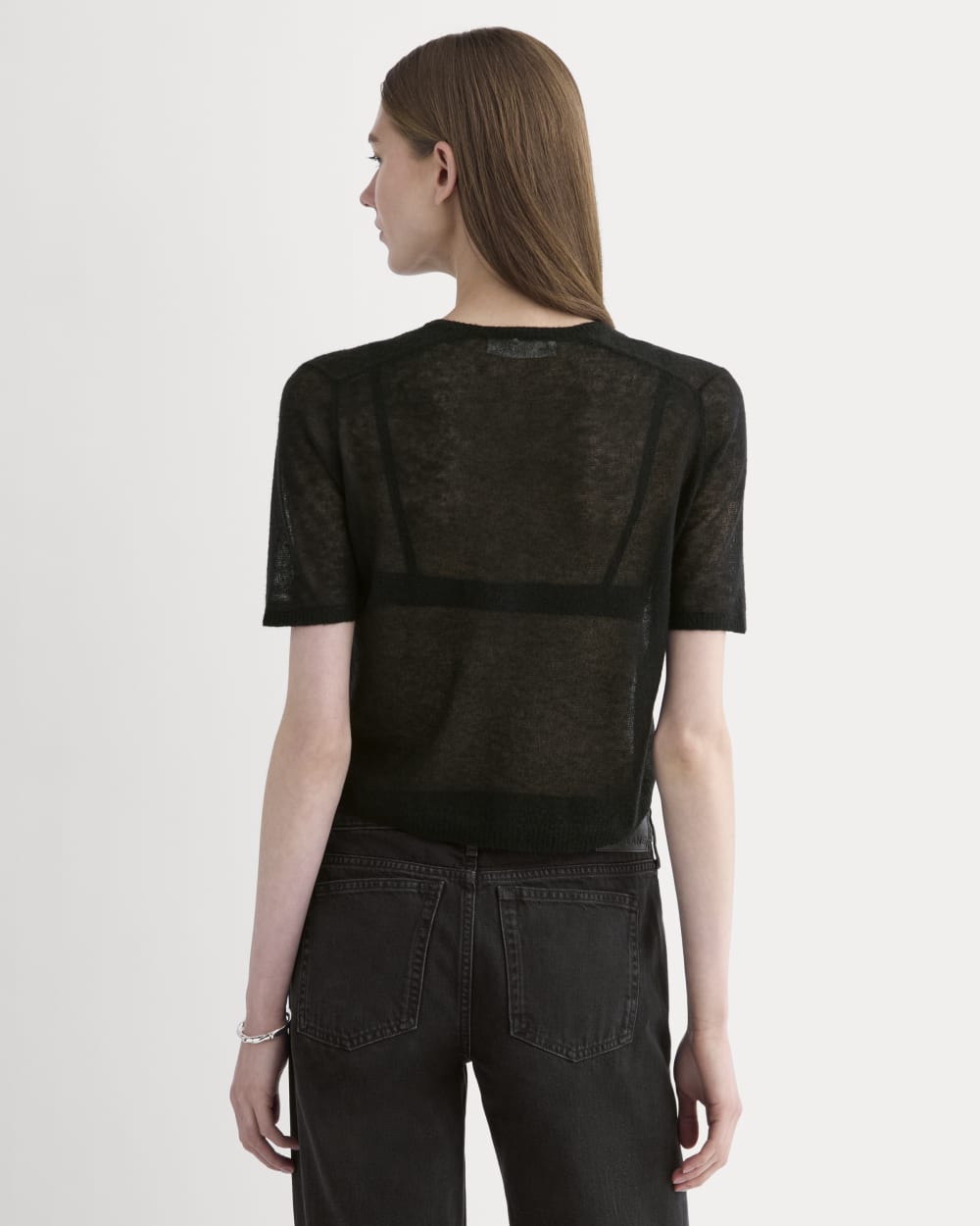 The Air Alpaca? Short-Sleeve Cardigan | Black - Image 5