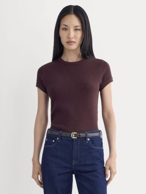 Shrunken Tee in Cozy Waffle | Heathered Port Royale