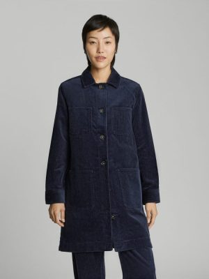 The Corduroy Long Shirt Jacket | Deep Navy