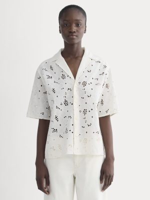 The Eyelet Camp Shirt | Bone