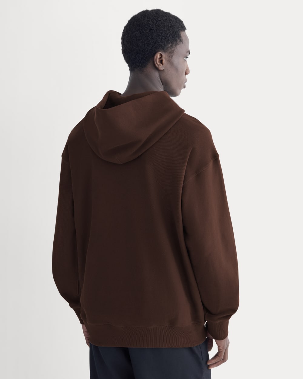 Twill Terry Jacquard Hoodie | Dark Mahogany - Image 5
