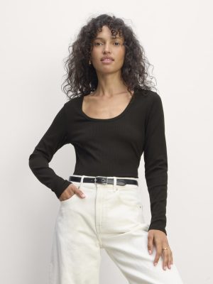 The Shimmy Long-Sleeve Tee | Black