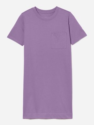 The Organic Cotton Weekend Tee Dress | Dark Orchid