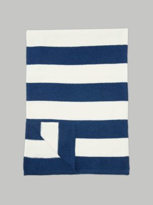 The Cashmere Scarf | Bright Navy / Bone