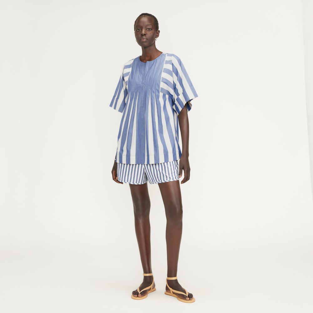 The Poplin Tunic | Mazarine Blue / Bone - Image 6