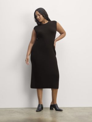 The Midi Dress in Everyday Cotton | Black