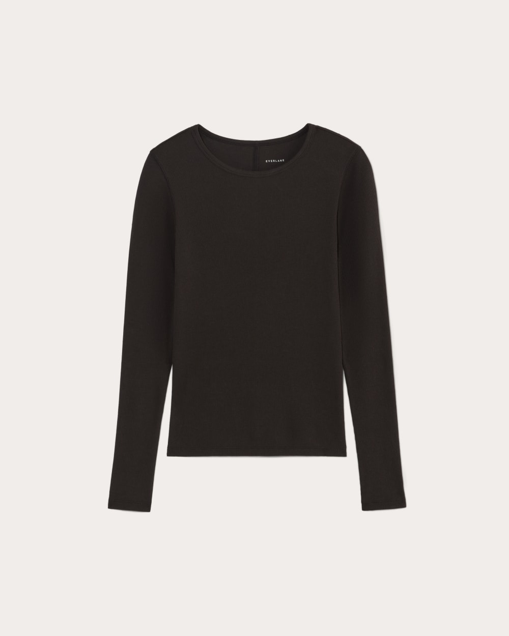 The Luxe Rib Long-Sleeve Crew | Black - Image 2
