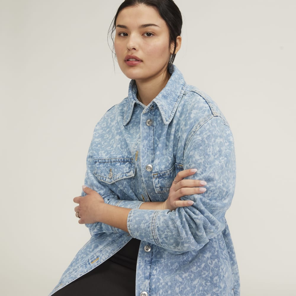 The Denim Overshirt | Light Painterly Strokes - Image 4