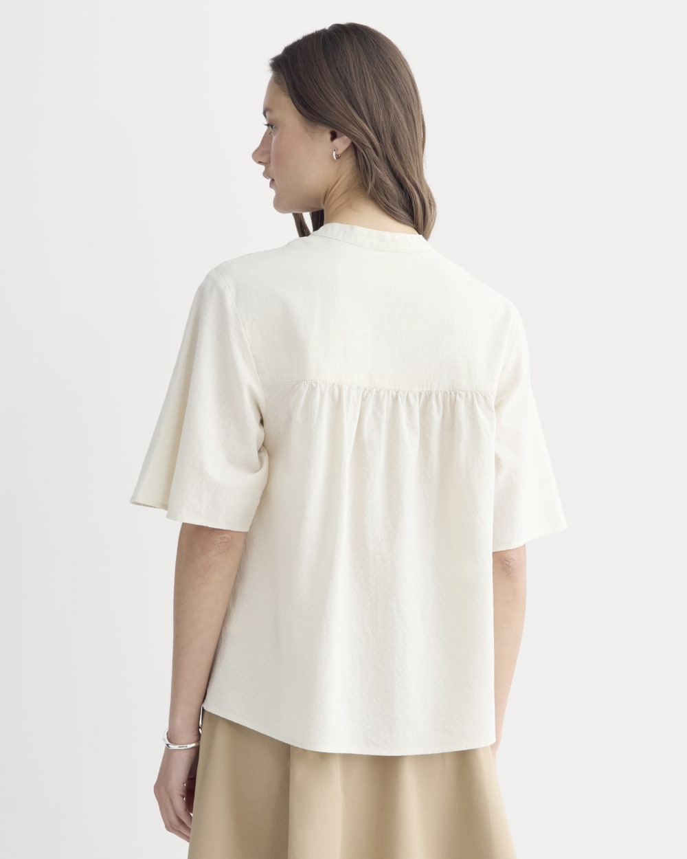 The Gauze Tie-Front Shirt | Birch - Image 5