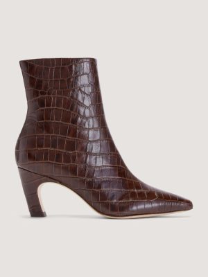 The Short Banana Boot | Brown Crocodile