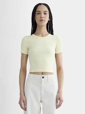 The '90s Rib Tee | Light Yellow