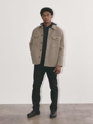 The Wool Overshirt | Heather Taupe