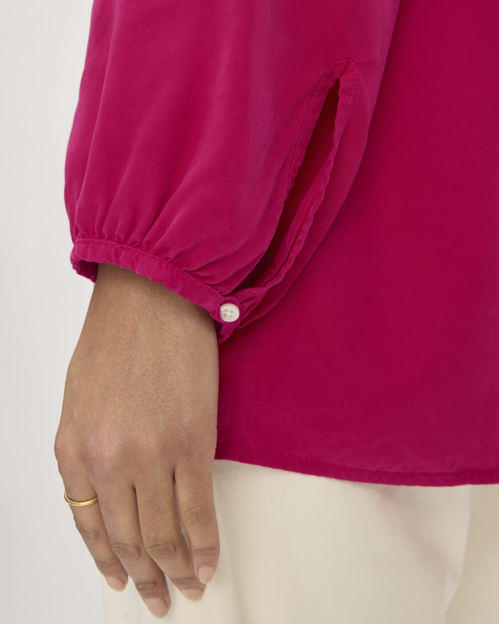The Gathered Shirt in Butterlite | Red Currant - Image 5