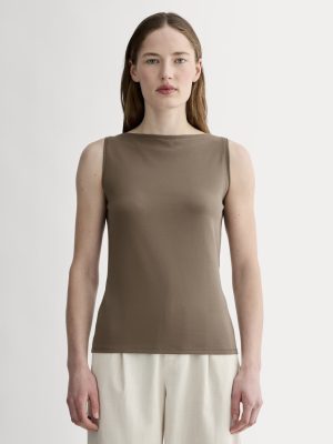 The Form Boatneck Tank | Deep Taupe