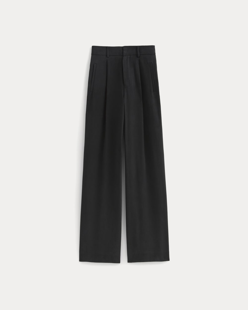 The Draper Pleated Pant in Buttersmooth | Black | 30 Inseam - Image 2
