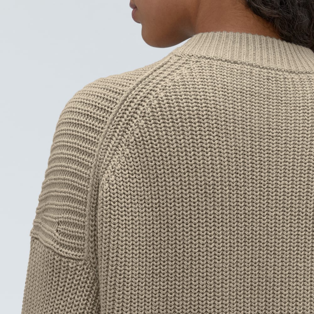 The Texture Cotton Crew | Trench Coat Khaki - Image 5