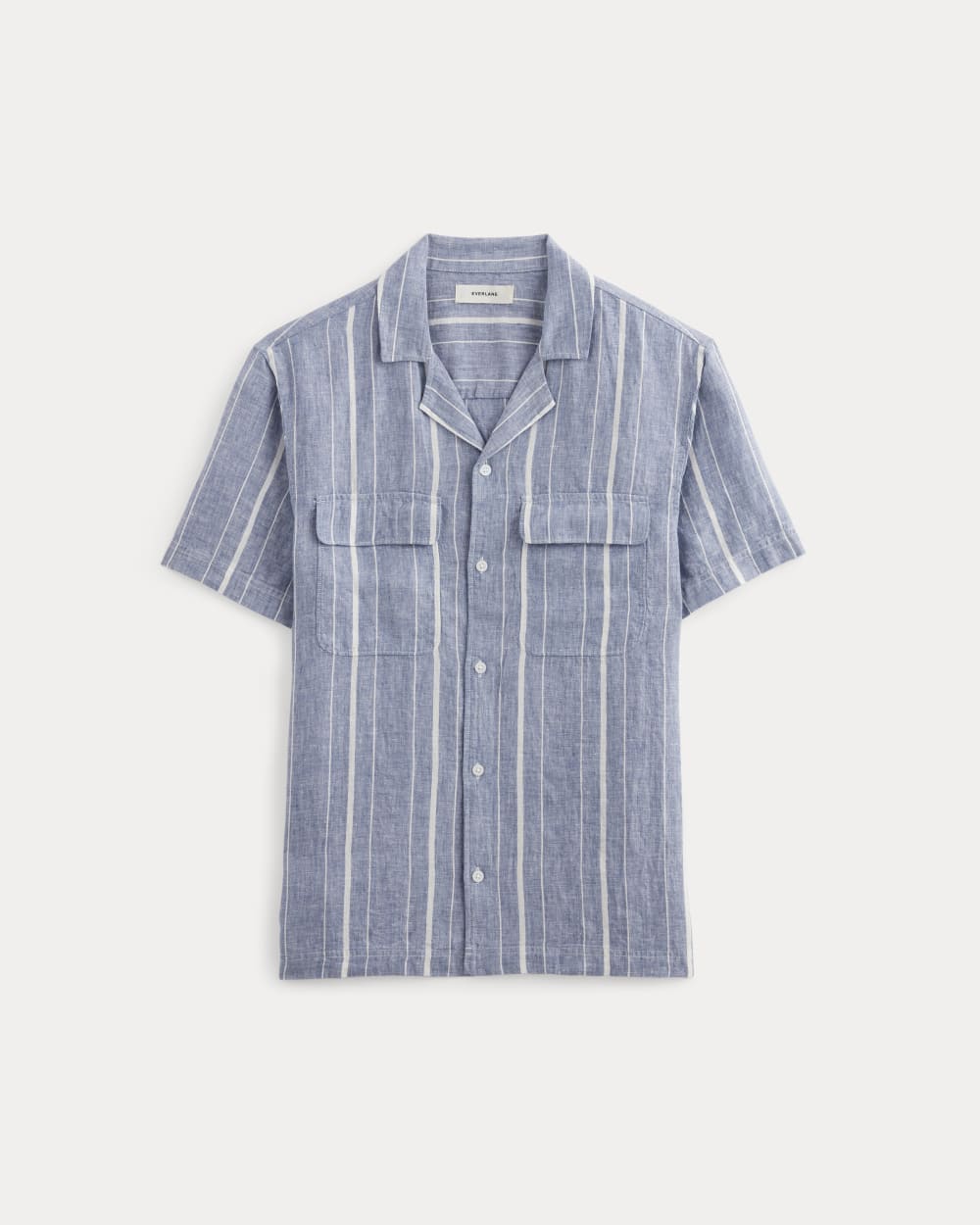 The Resort Shirt in Linen | Dutch Blue / Bone - Image 2