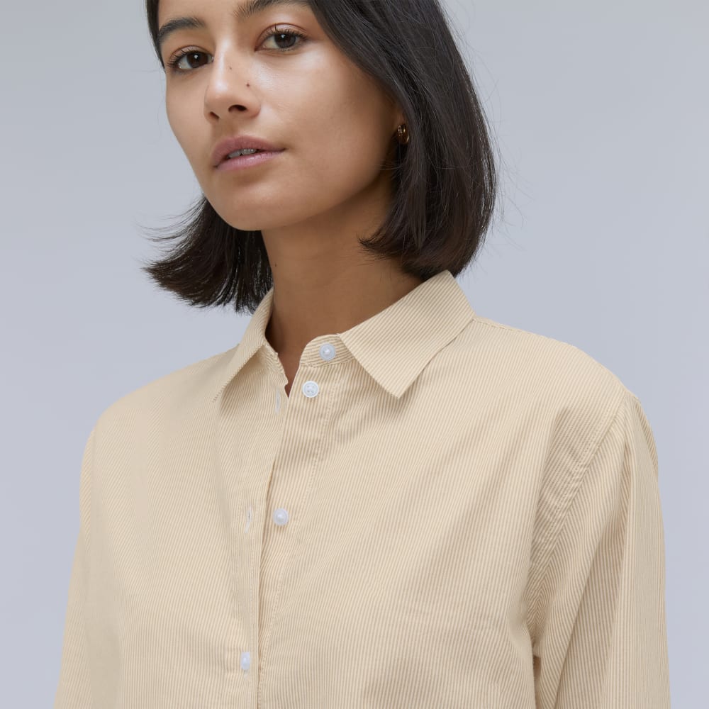 The Must-Have Shirt in Silky Cotton | Golden Palm / White - Image 4