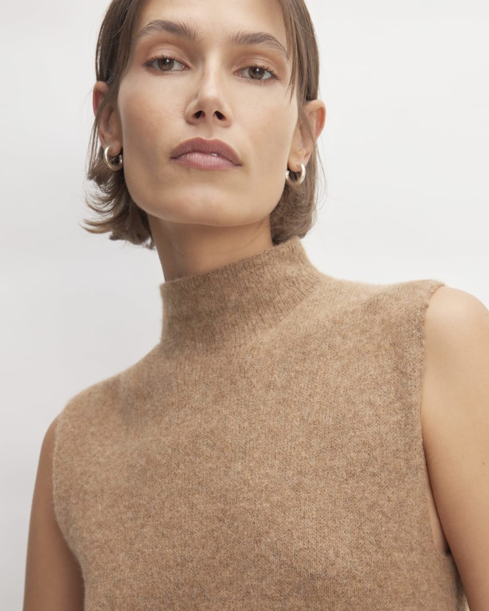 The Cozy-Stretch Sleeveless Midi Dress | Heathered Toasted Coconut - Image 4