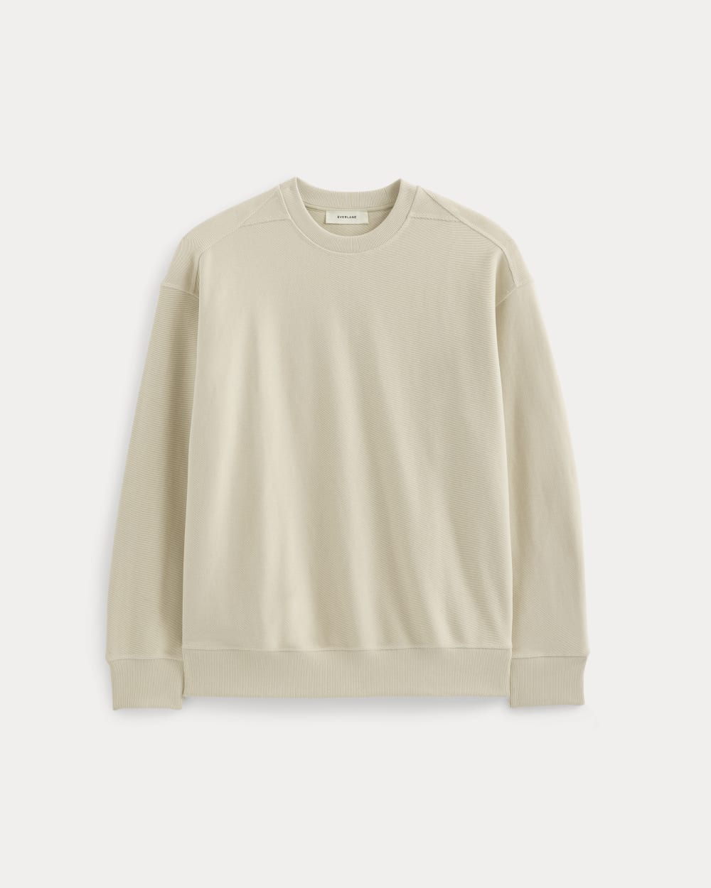 Twill Terry Jacquard Crew Sweatshirt | Peyote - Image 2