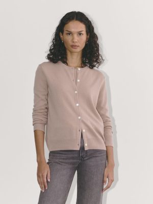The Classic Cardigan in Cashmere | Dusty Rose