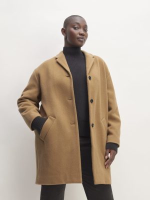 The Italian ReWool? Cocoon Coat | Camel