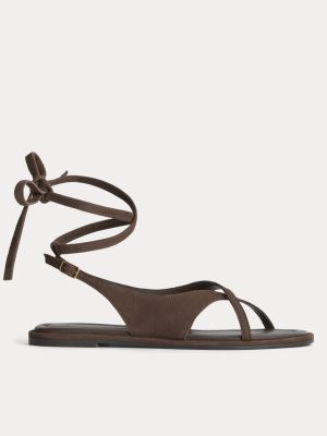 The Leather Crisscross Sandal | Burnt Umber