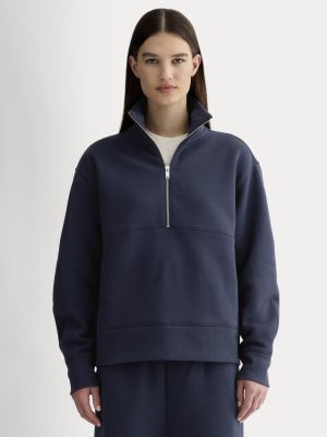 Luxe Fleece Half-Zip Sweatshirt | Navy