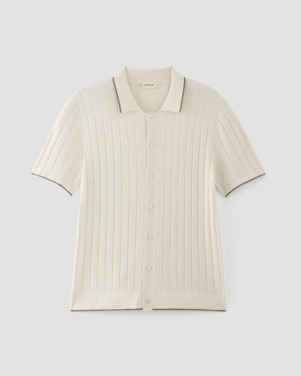 The No-Sweat Button-Down Polo | Heathered Canvas - Image 2