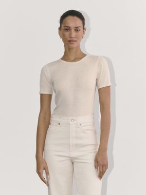 The Luxe Rib Crew | Heathered Oat