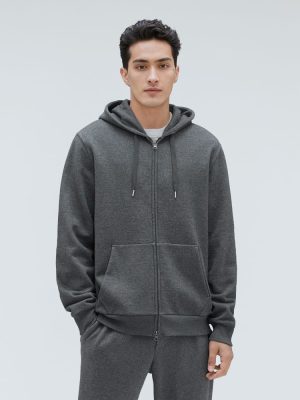 The Organic Track Full Zip | Dark Heather Grey