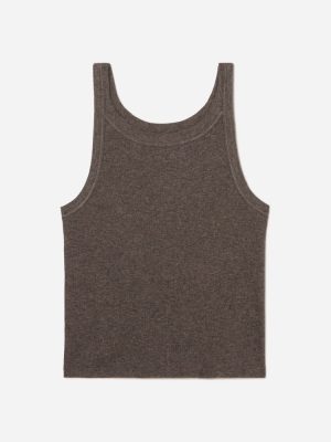 The Pima Micro-Rib Short Tank | Heathered Fatigue