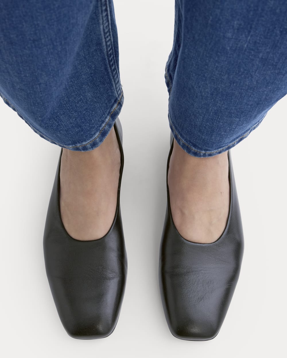 Gallery Square-Toe Flat | Black - Image 5