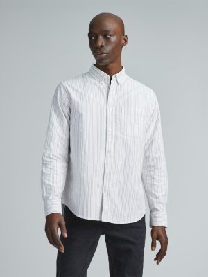 The Classic Oxford Shirt | Canvas / Mauve / Chocolate | Tall