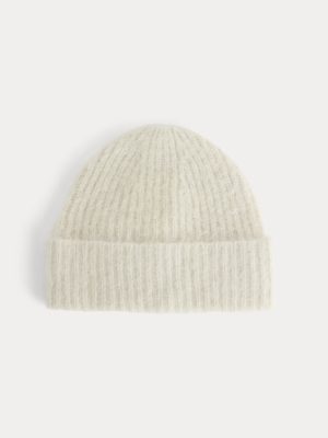 Plush Alpaca Beanie | Bone