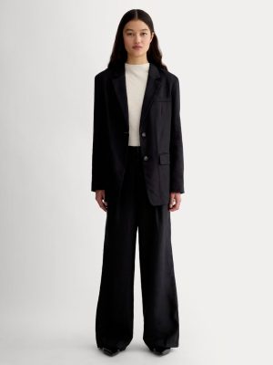 The Linen Way-High® Drape Pant  | Black