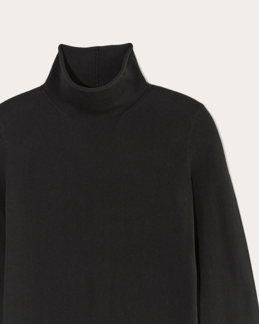 The Funnel Neck in Cotton Cashmere | Black - Image 6