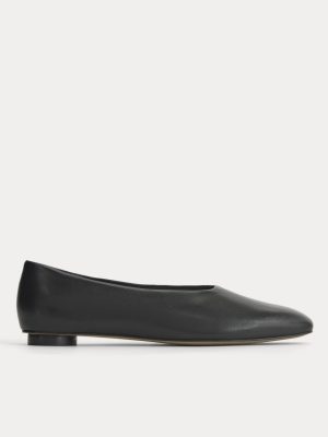 Gallery Square-Toe Flat | Black