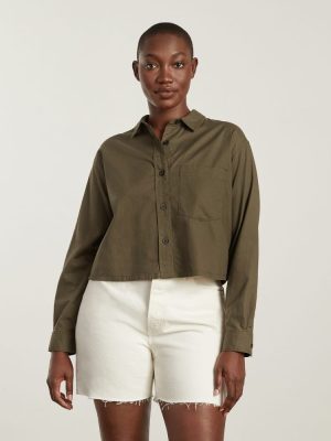 The Way-Short Shirt in Silky Cotton | Beech